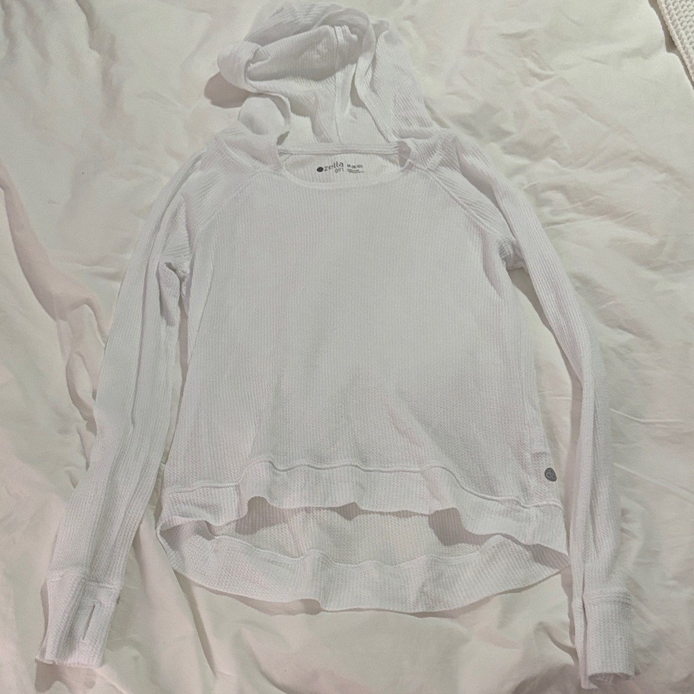 Zella White Hooded Sweatshirt